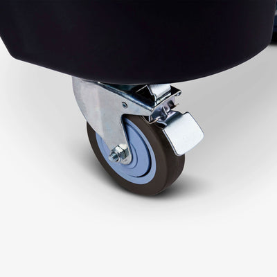 Detail View | Party Bar 125 Qt Cooler::::Locking caster wheels