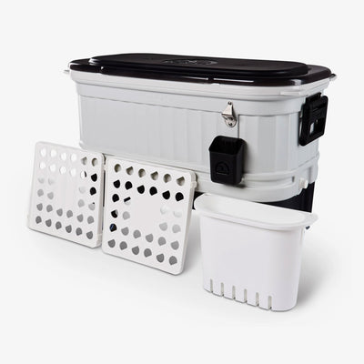 Trays View | Party Bar 125 Qt Cooler::::Removable drink dividers