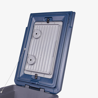 Lid View | Trailmate Journey 70 Qt Cooler::::Butler tray stores underneath lid