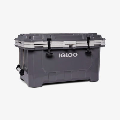 Angle View | IMX 70 Qt Cooler::::Marine-grade rubberized latches