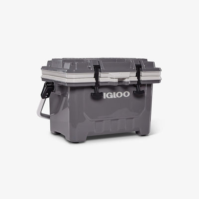 Angle View | IMX 24 Qt Cooler::::Marine-grade rubberized latches